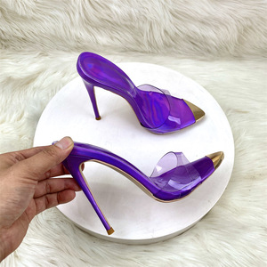 Escarpins à talons aiguilles de 12 cm pour femmes, à bout ouvert, chaussures de mariage 2024, grandes tailles 34-46, talons hauts pour soirées - Product Image 1