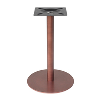 Base de table en acier inoxydable brossé or rose, table ronde en pierre frittée pour café, restaurant, hôtel, bistrot