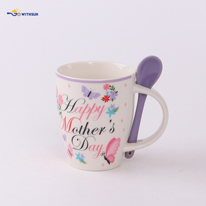 Vente en gros de tasses à café en céramique de grande capacité de 400 ml, nouvelle porcelaine fine, <span class=keywords><strong>mug</strong></span> pour la fête des mères, design floral, boîte cadeau, passe au lave-vaisselle - Product Image 2