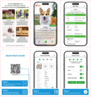 Solides Smart QR-Code ID-Tag Nylon-Hundehalsband mit Schnellverschluss-Funktion, Bandverzierung und Personalisierungsoptionen