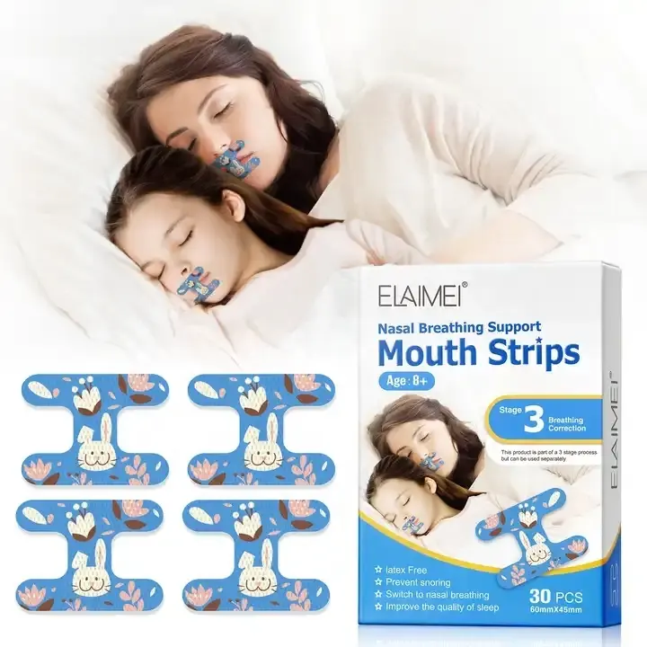 Elaimei advanced gentle mouth tape for better nose anti snoring sleep strips disposable mouth strips tape