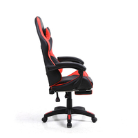 Vente en gros chaise de jeu en cuir PU noir et rouge chaise élévatrice de bureau à domicile tournante design à la mode caractéristique de refroidissement pour les joueurs