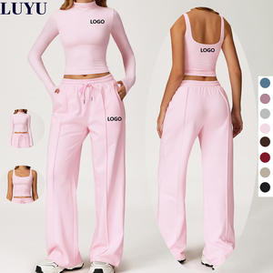 Completo Sportivo di Lusso da Donna Primavera 2026, Top a Maniche Lunghe/<span class=keywords><strong>Canotta</strong></span>, Pantaloni della Tuta, Tuta da Jogging, Abbigliamento Casual Personalizzato - Product Image 1