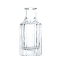 Bouteille diffuseur à roseaux en verre côtelé 150 ml, vase en verre vide multi-usage pour parfum et décoration de table, vente en gros