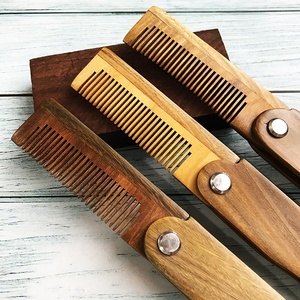 Peine para Cabello Láser Antiestático Portátil para Hombre, Clásico de Madera de Sándalo Amoora, Plegable, Multiusos, para Uso en Casa o Salón - Product Image 4