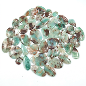 Cabochon de pierre précieuse Aquaprase naturelle de qualité supérieure, magnifique pierre polie en vrac pour les créateurs de bijoux - Product Image 1