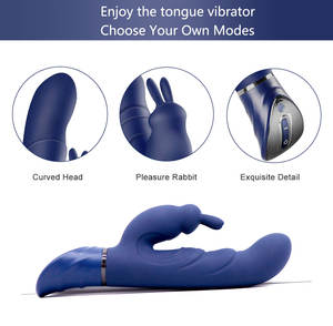 Migliori giocattoli del sesso di qualità G-spot vibratore in Silicone impermeabile Dildo vibratore clitoride massaggiatore USB ricaricabile coniglio vibratore - Product Image 3