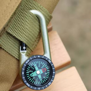 Boussole tactique portable en alliage de zinc avec mousqueton et cadran rond pour le camping et l'aventure quotidienne - Product Image 4