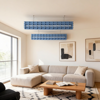 Suspension LED de style nordique avec abat-jour en tissu insonorisant, blanc chaud (3500K), grande taille pour la maison et le bureau, garantie 5 ans