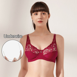 2024 Offre Spéciale qualité grande taille Push up respirant confortable dentelle florale <span class=keywords><strong>soutien</strong></span>-<span class=keywords><strong>gorge</strong></span> à armatures pour les femmes - Product Image 3