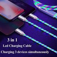 Câble de charge LED rapide durable 5A avec blindage de tresse de veste en TPE pour câble tressé en nylon Android Micro USB IOS Type C