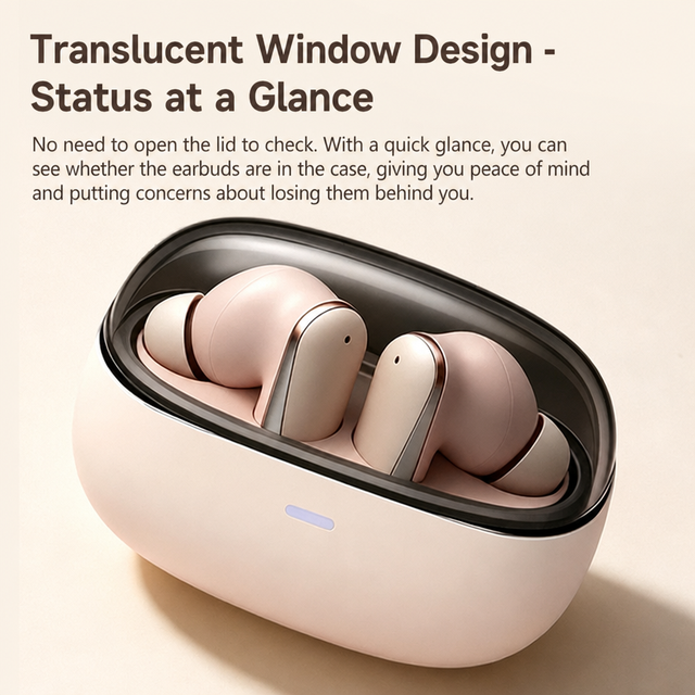 Woo king TW1 for 6.0 Earbuds LED Indicator IPX5 Waterproof Wireless Earphones Lightweight Comfort In-Ear TWS ENC Type-C
