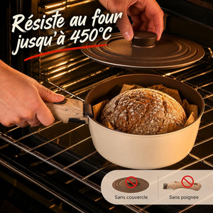 Ensemble de casseroles en aluminium forgé à induction, revêtement céramique moderne, couvercles en verre, poignées amovibles en bois doux au toucher, antiadhésif - Product Image 3