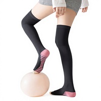 Chaussettes de sport respirantes à compression, style au-dessus du genou, pour femmes, été, fines, séchage rapide, fitness professionnel, randonnée