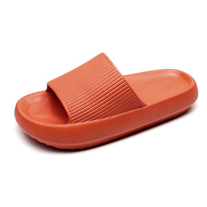 Home <b>Slippers</b> Thick Soled Non Slip For Couples Indoor Bathroom Use Yellow Orange Colors Adult Size 4Cm Heel - Product Image 5