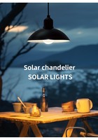Lustres LED solaires d'extérieur étanches LP64 de style moderne pour la décoration intérieure du salon et de la salle à manger, avec télécommande