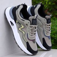 Chaussures décontractées pour hommes avec logo personnalisé, respirantes, tendance, en maille ajourée, pour jeunes, à semelle souple, antidérapantes, pour l'extérieur
