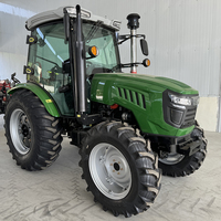 Tracteur Agricole 4x4 4RM avec Moteur EPA CE EURO5, 90ch 100ch, Petit Tracteur Compact Mini pour Agriculture, Ferme et Jardin avec Cabine