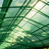 Zwaarbelastbaar groen rechthoekig HDPE warp gebreid vlamvertragend hoogwaardig UV-beschermend landbouw schaduwnet