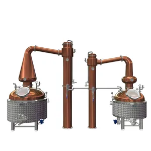 Meto Factory Direct Supplier Commercial Water Copper Whiskey Pot Still Distillery Equipment