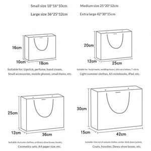 Bolsas de Regalo Ecológicas de Papel Kraft para Bolsos y Cosméticos con Diseño de Cinta Clásica de Lujo - Product Image 5