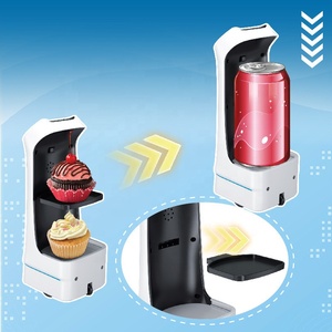 Robot de livraison télécommandé 2,4 GHz pour le service de repas, mini chariot de transport <span class=keywords><strong>RC</strong></span> avec lumières et sons - Product Image 5