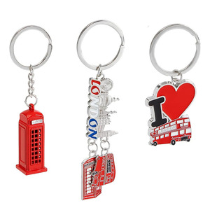 Llavero de metal hecho a medida Reino Unido recuerdo turístico aleación de zinc recuerdo Londres llavero - Product Image 6