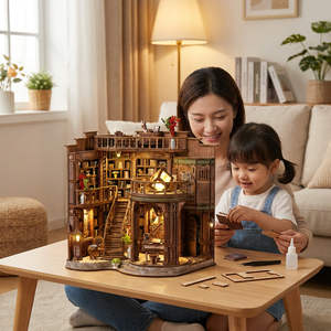 Kit DIY <span class=keywords><strong>de</strong></span> Rincón <span class=keywords><strong>de</strong></span> Lectura en Miniatura, Casa <span class=keywords><strong>de</strong></span> Muñecas, Rompecabezas 3D <span class=keywords><strong>de</strong></span> Madera para Librería con Luz LED, Regalo para Adultos y Niños - Product Image 2
