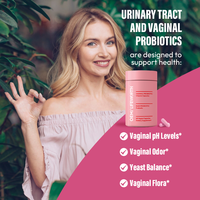 LIFEWORTH Probiotique pour femmes 50 milliards d'UFC avec canneberge - Soutien à la santé vaginale et urinaire pour le bien-être de la ménopause