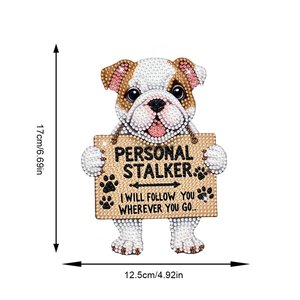 Pintura <span class=keywords><strong>de</strong></span> Diamantes DIY, Decoración Acrílica con Cabeza <span class=keywords><strong>de</strong></span> Perro que Sacude la Cabeza, <span class=keywords><strong>Pug</strong></span> - Product Image 2