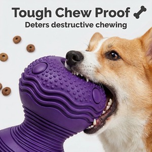 Jouet interactif pour chien violet personnalisé avec distributeur de friandises pour usage intérieur, taille moyenne, jouet pour animaux de compagnie en plastique à alimentation lente - Product Image 2