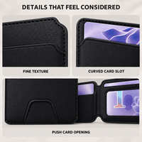Portefeuille magnétique pour cartes de téléphone en cuir PU pour iPhone Samsung, pliable avec support, multifonction, détachable, personnalisable, vente en gros