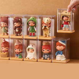 Thời trang mới giá rẻ sưu tầm hành động con số Stackable búp bê hiển thị đứng rõ ràng con số hiển thị trường hợp với khe cắm thẻ ID - Product Image 2