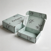 Boîte d'expédition auto-élevante en carton ondulé écologique et recyclable, motif damier pastel, imprimée en couleur, pour petites expéditions