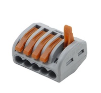 Conector de empalme rápido, conector de terminal eléctrico de cableado rápido, naranja y gris