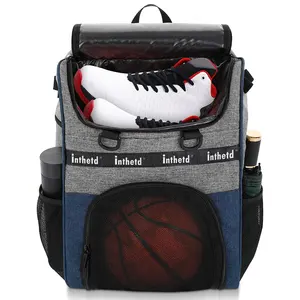 Custom Training Sports Football Volleyball Basketball Backpack Equipment Bag Soccer Backpack With Ball Holder Compartment