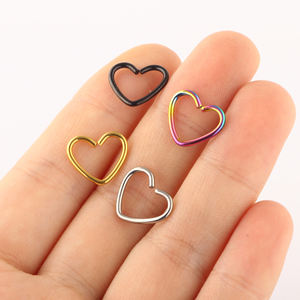 20g Acciaio Chirurgico Cuore Anello Al Naso Cartilagine <span class=keywords><strong>Trago</strong></span> <span class=keywords><strong>Piercing</strong></span> <span class=keywords><strong>Orecchini</strong></span> Oreja Vite Prigioniera Dell'orecchio Helix <span class=keywords><strong>Orecchini</strong></span> Monili Del Corpo 30pcs di Colore della miscela - Product Image 4