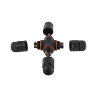 Connecteur de câble électrique submersible en cuivre étanche IP68 de type X à 4 voies pour extérieur, pour système d'énergie solaire, PCB, RF, FPC