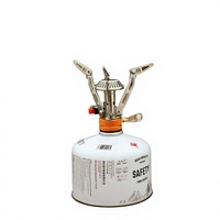 Réchaud de camping portable ultra-léger de qualité supérieure, mini-réchaud monobloc avec déflecteur de vent intégré, allumage intégré, cuisinière au gaz butane pour le camping et les pique-niques