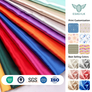 Tissu satiné extensible en gros, 95% <span class=keywords><strong>soie</strong></span>, 5% élasthanne, vendu <span class=keywords><strong>au</strong></span> <span class=keywords><strong>mètre</strong></span>, 152 cm (60 pouces) de large, certifié OEKO-TEX, pour robes de luxe - Product Image 1