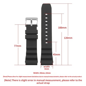 Bracelet de montre en silicone Upro Wave Style 20 mm 22 mm pour Rlx-SUBMARINER, bracelet de montre sport étanche - Product Image 2