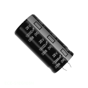 ตัวแทนจำหน่ายอย่างเป็นทางการ ECE-S1EG103N ตัวเก็บประจุอลูมิเนียม 10000 ยูเอฟ 20% 25V แบบ Snap-in ชนิด Through Hole - Product Image 1