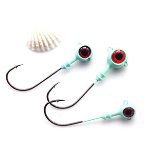 Dài Shank cá móc mắt lớn Jig đầu phát sáng trong bóng tối jighead sáng Jig móc hotsale - Product Image 5