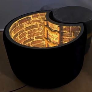 Mesa de Centro con Espejo Infinito y Túnel de Luz LED, Cubo Reflectante Personalizable para Decoración de Sala de Estar Moderna - Product Image 5