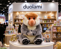 Porte-clés singe en peluche, pendentif animal en peluche doux pour la décoration de sac, cadeau de vacances, porte-clés singe en peluche personnalisé