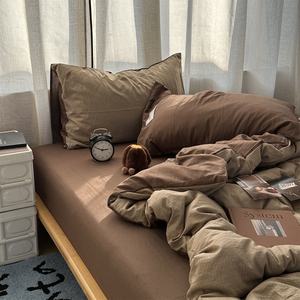 Parure de lit INS unie texturée froissée 200TC pour toutes saisons avec housse de <span class=keywords><strong>couette</strong></span>, taie d'oreiller et drap-housse – Collection Été 2026 – Livraison directe - Product Image 6