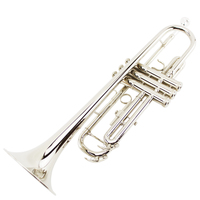 Nickel-plated Silver Brass Trumpet in B-flat (BB) Key Beginner-Friendly