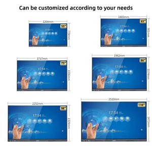 55 65 75 86 100 polegadas 4k Lcd Touch Screen Digital Whiteboard Android Windows Interactive Flat Panels Smart Board para a escola