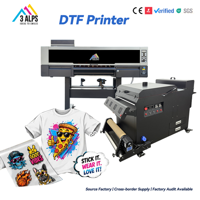 Wholesale Custom A1 60cm DTF Inkjet Printer Full Automatic 2 or 4 Heads Direct to Film T-shirt Printing Machine