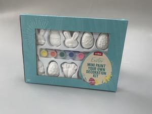 Bricolage <span class=keywords><strong>Couleur</strong></span> Peinture Jouet Jouets Éducatifs Plâtre Jeu Peinture pour Enfants Noël, Pâques Moule et Peinture Artisanat Kit pour Enfants - Product Image 2